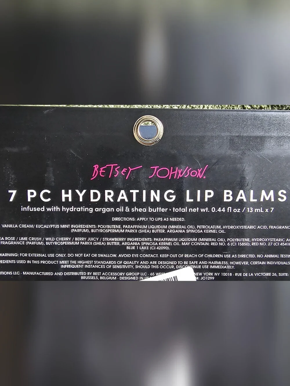 Betsey Johnson 7pc Hydrating Lip Balm Collection